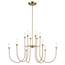 Kichler 52758CPZLED - Moraine 50 Inch LED 12 Light 2-Tier Chandelier in Champagne Bronze