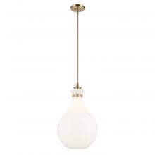 Kichler 52777CPZ - Laria 14 Inch 1 Light Pendant with Opal Glass in Champagne Bronze