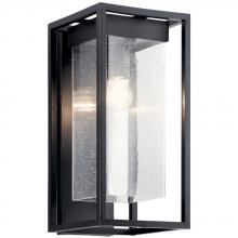 Kichler 59062BSL - Mercer 20 inch 1 Light Outdoor Wall Light with Clear Seeded Glass in Black Finish