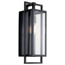 Kichler 59087BK - Goson™ 20" 1 Light Wall Light with Clear Glass Black