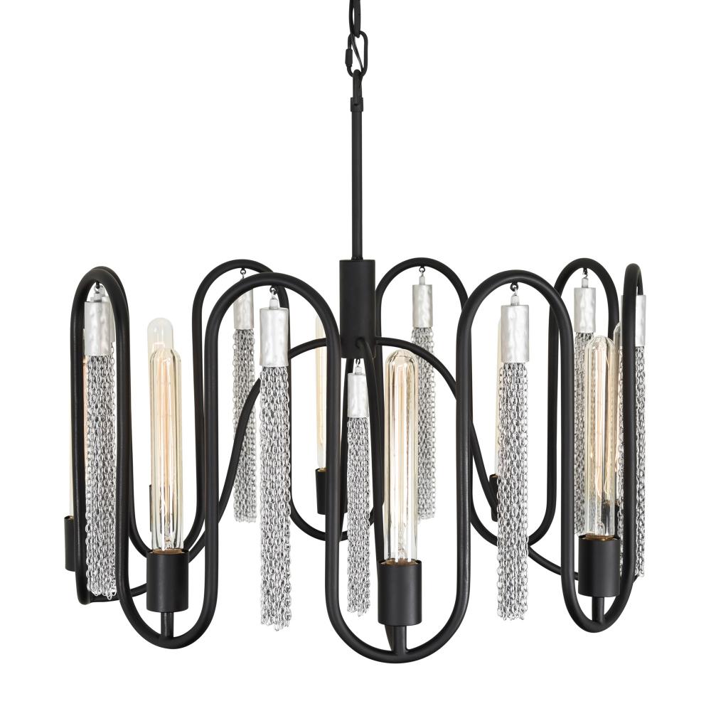 Darden 8-Lt Pendant - Matte Black/Painted Chrome