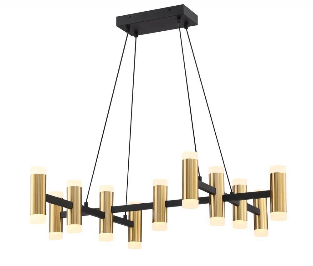 Chandelier Sand Black + Warm Gold 2400 lm LED