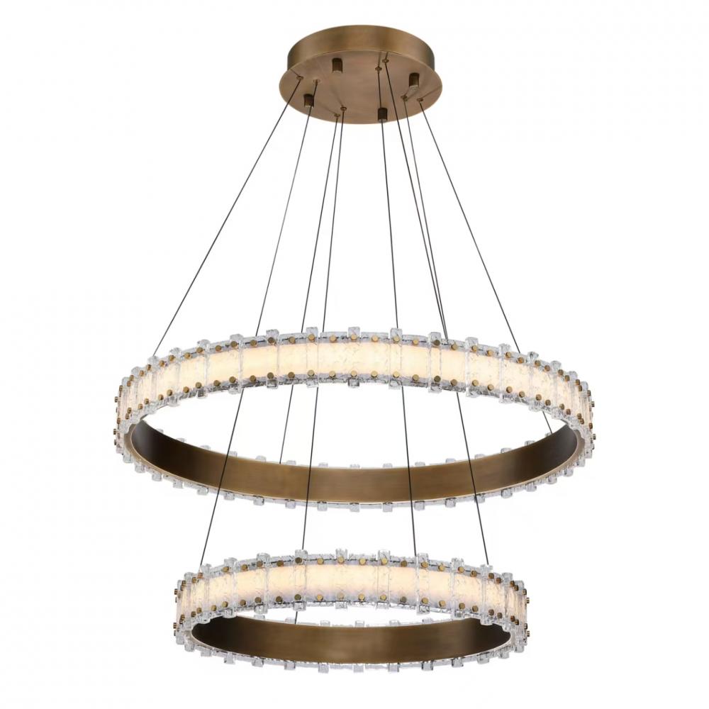 Chandelier Vintage Brass 8100 lm LED