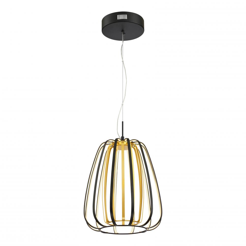 Chandelier Matte Black + Painted Gold 1800 lm LED