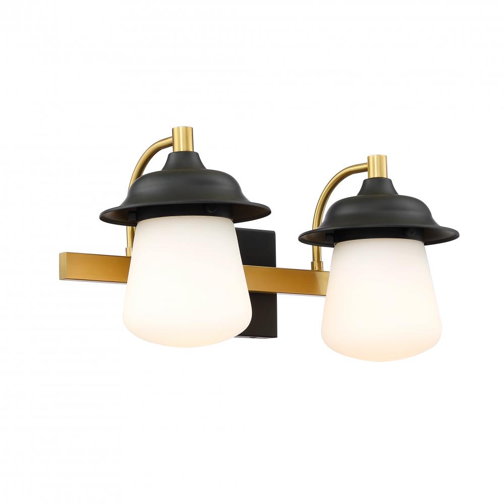 Vanities Matte Black + Warm Gold E26
