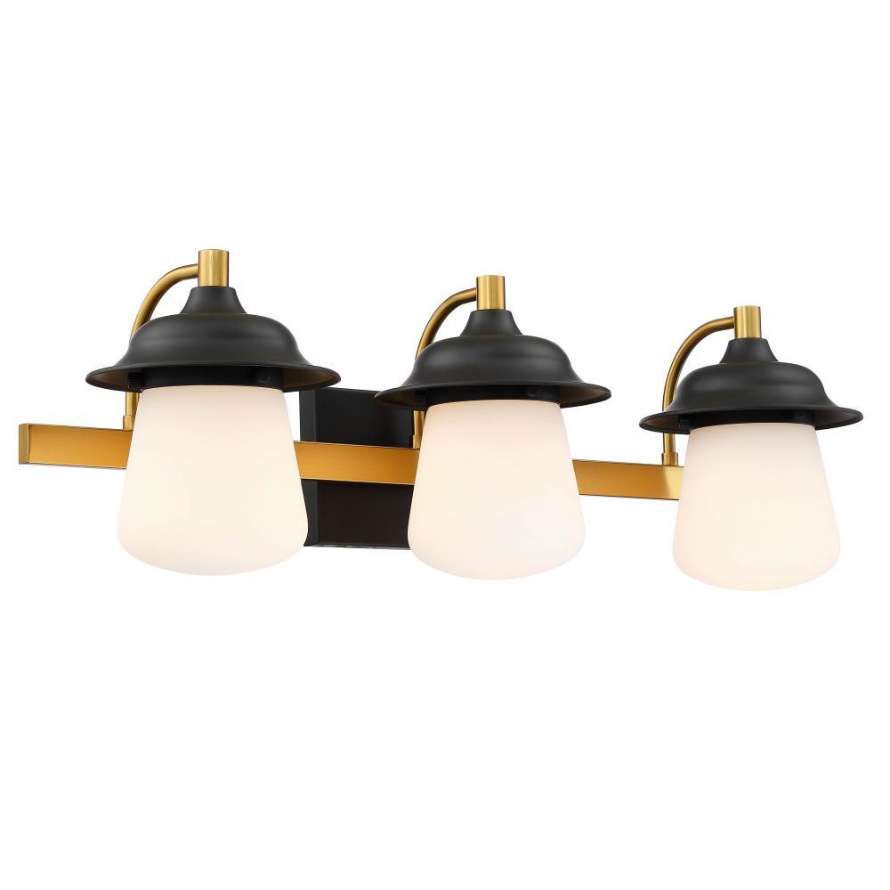 Vanities Matte Black + Warm Gold E26
