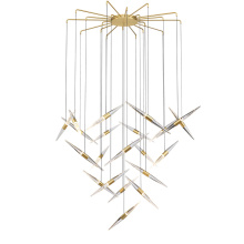 SDQ Lighting PD40073BG - Chandelier Brushed Gold