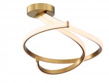 SDQ Lighting SF35001BG - Flush Mount Brushed Gold 2400 lm LED