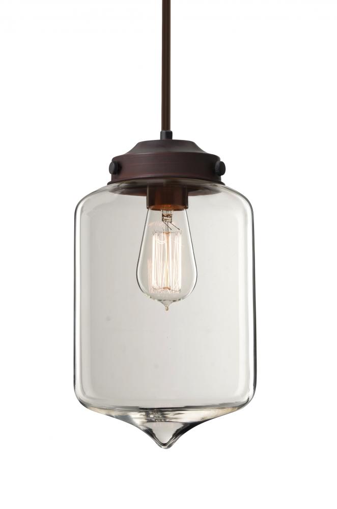 Besa Olin Stem Pendant Bronze Clear 1x40w Edison 1tt Besa Olin Stem Pendant Bronze Clear 1x40w Edison 1tt