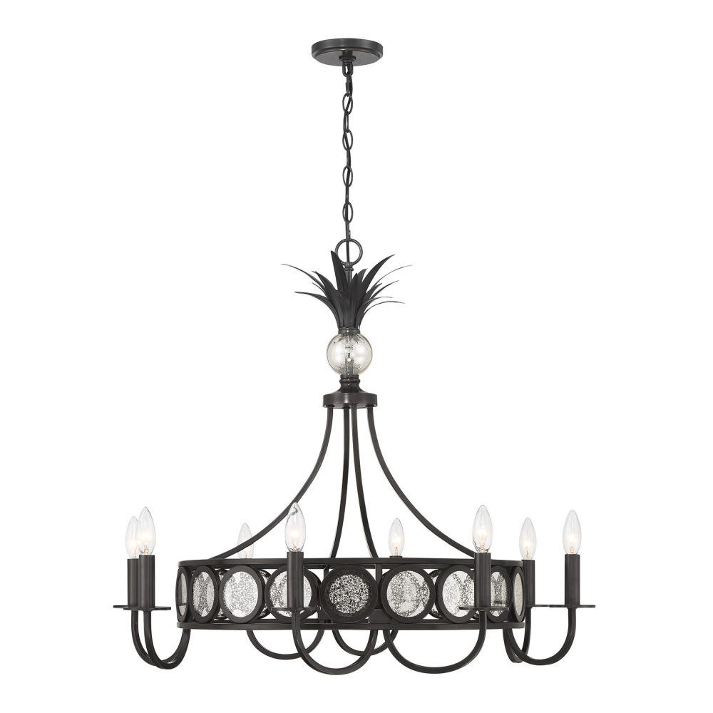 Hearst 8-Light Chandelier in Black Tourmaline