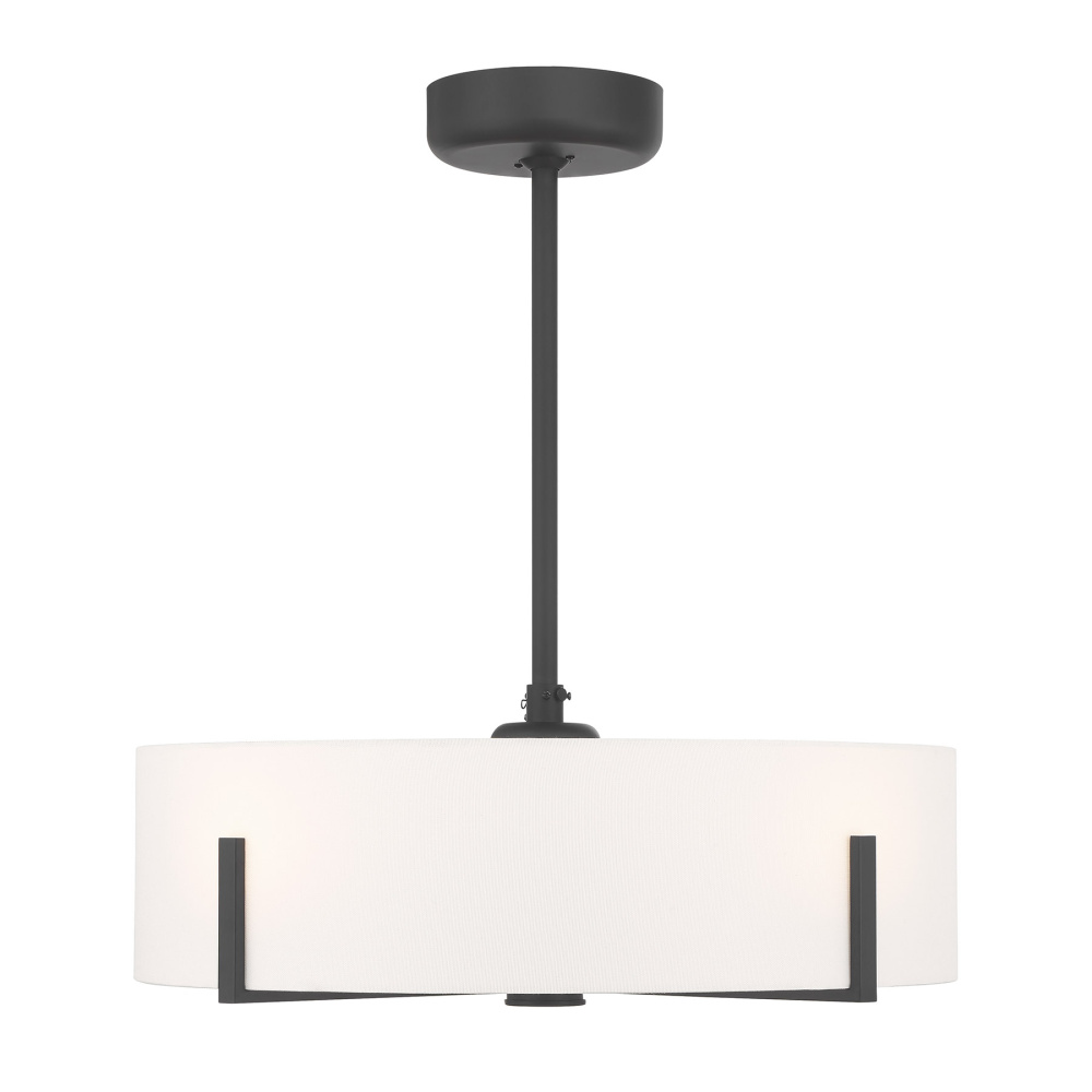 Mansell 4-Light Fan D'Lier in Matte Black