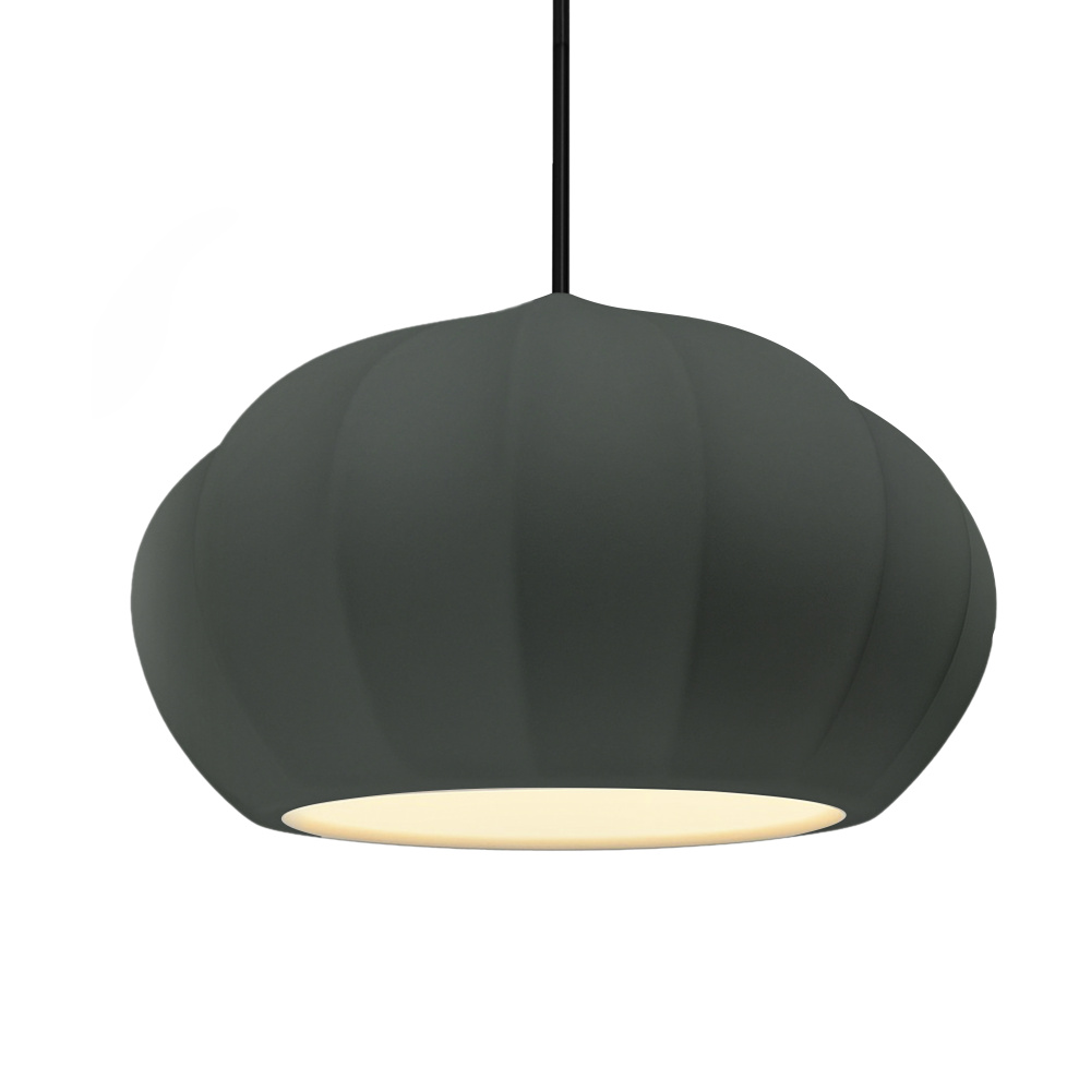 Oval Fluted 1-Light Pendant