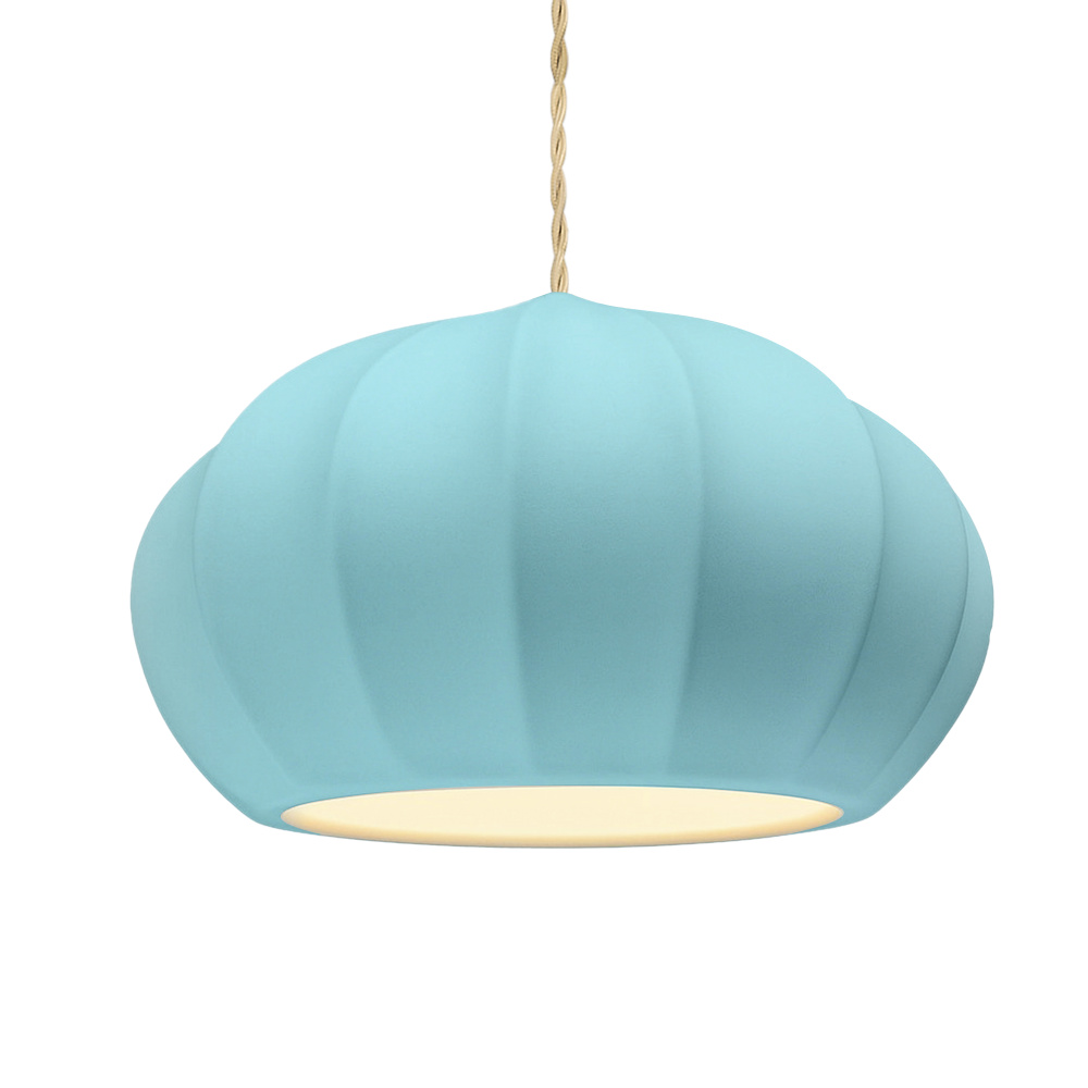 Oval Fluted 1-Light Pendant