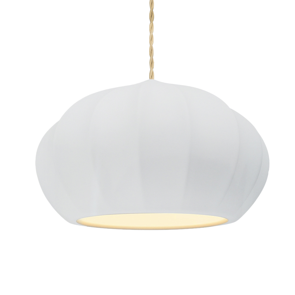 Oval Fluted 1-Light Pendant