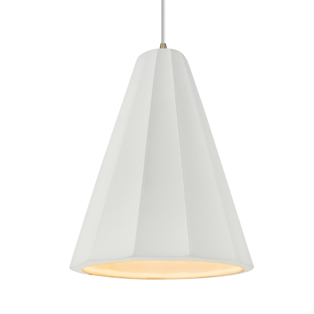 Tall Fluted 1-Light Pendant