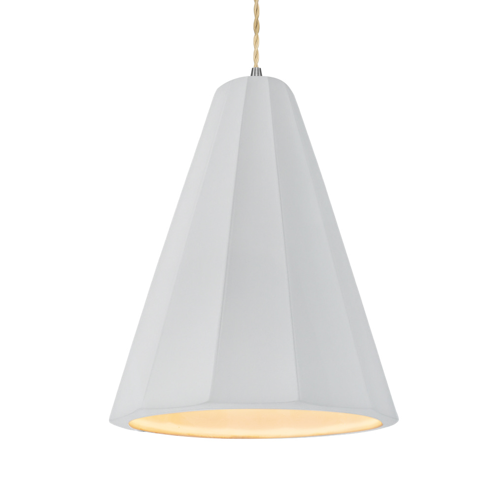 Tall Fluted 1-Light Pendant