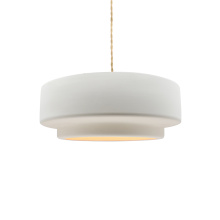 Justice Design Group CER-6540-BIS-MBLK-BEIG-TWST - Small Tier 1-Light Pendant
