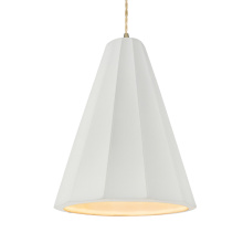 Justice Design Group CER-6607-BIS-ABRS-BEIG-TWST - Tall Fluted 1-Light Pendant