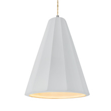 Justice Design Group CER-6607-WTWT-NCKL-BEIG-TWST - Tall Fluted 1-Light Pendant