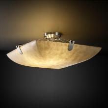 Justice Design Group CLD-9611-25-NCKL-LED-3000 - 18" Semi-Flush Bowl w/ U-Clips
