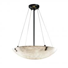 Justice Design Group CLD-9662-25-MBLK-F5 - 24" Pendant Bowl w/ Concentric Squares Finials