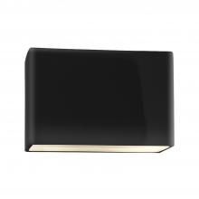 Justice Design Group CER-5658W-BLK - Really Big ADA Rectangle (Outdoor) Wall Sconce - Closed Top