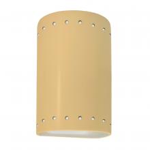 Justice Design Group CER-0995-MYLW - Small Cylinder w/ Perfs - Open Top & Bottom