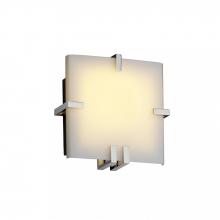Justice Design Group FSN-5550-OPAL-CROM-LED-1000 - Clips Square Wall Sconce (ADA)