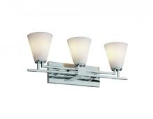 Justice Design Group FSN-8703-15-OPAL-MBLK - Aero 3-Light Bath Bar