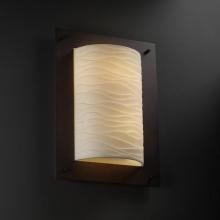 Justice Design Group PNA-5563-WAVE-ABRS-LED-2000 - Framed Rectangle 4-Sided Wall Sconce (ADA)