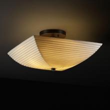 Justice Design Group PNA-9695-25-SAWT-ABRS-LED-2000 - 14" Square Semi-Flush Bowl