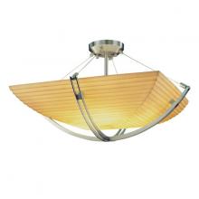 Justice Design Group PNA-9717-25-SAWT-MBLK-LED-6000 - 48" Semi-Flush Bowl w/ Crossbar