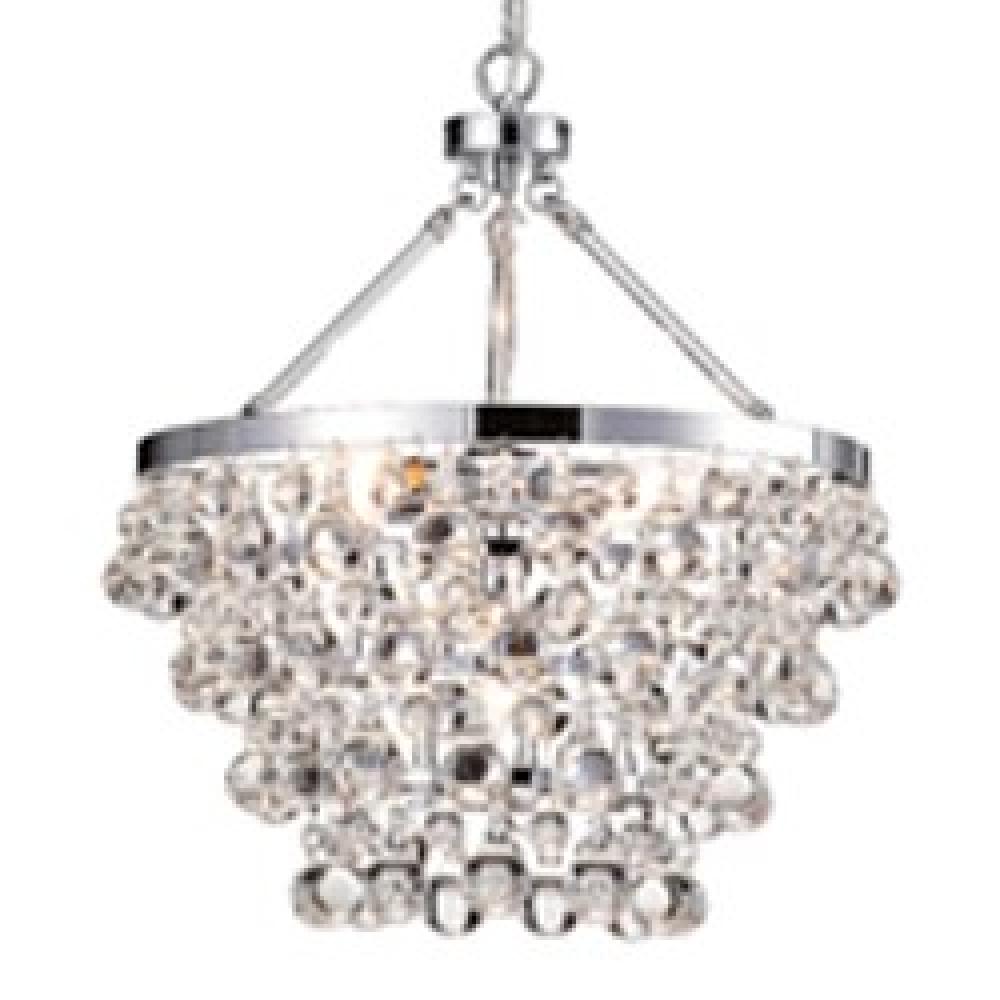 Juda by Marchand - Chrome 19in 5LT Crystal tear trop Chandelier chrome finish