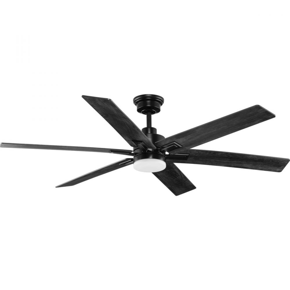 Dallam Collection 60 in. Six-Blade Transitional Ceiling Fan with Integrated CCT-LED Light