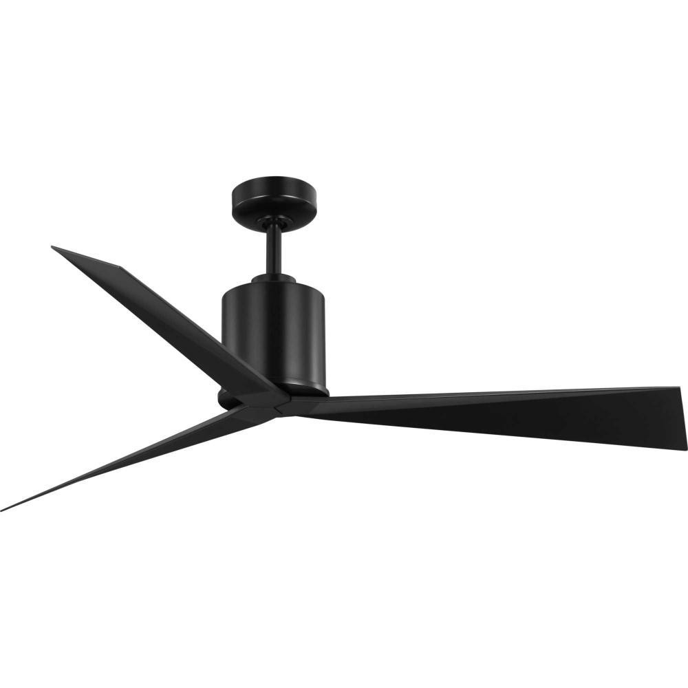 Paso Collection 60-in Three-Blade Matte Black with Matte Black Blades Luxe Industrial Ceiling Fan