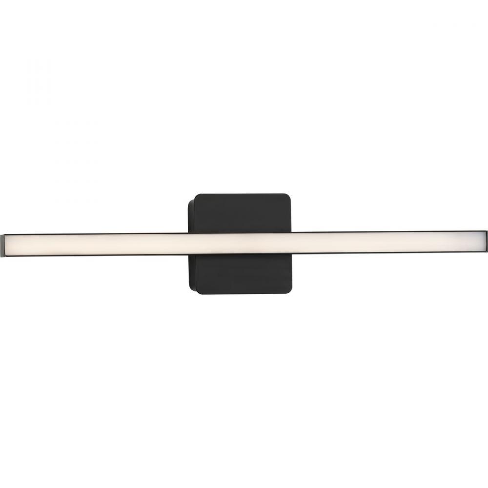 Phase 4 Collection 24 in. Matte Black Medium Modern Integrated 3CCT Integrated LED Linear Vanity Lig
