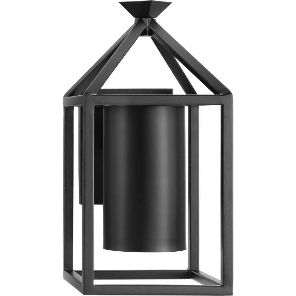 Stallworth Collection One-Light Matte Black Contemporary Outdoor Large Wall Lantern