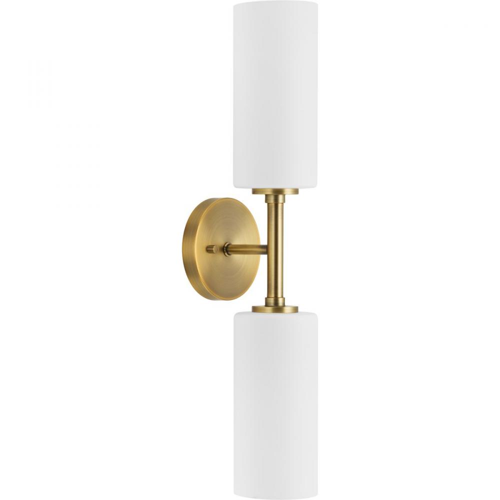 Cofield Collection Two-Light Vintage Brass Transitional Wall Bracket
