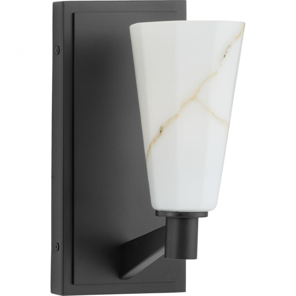 Tosca Collection One-Light Matte Black Modern Luxe Wall Bracket