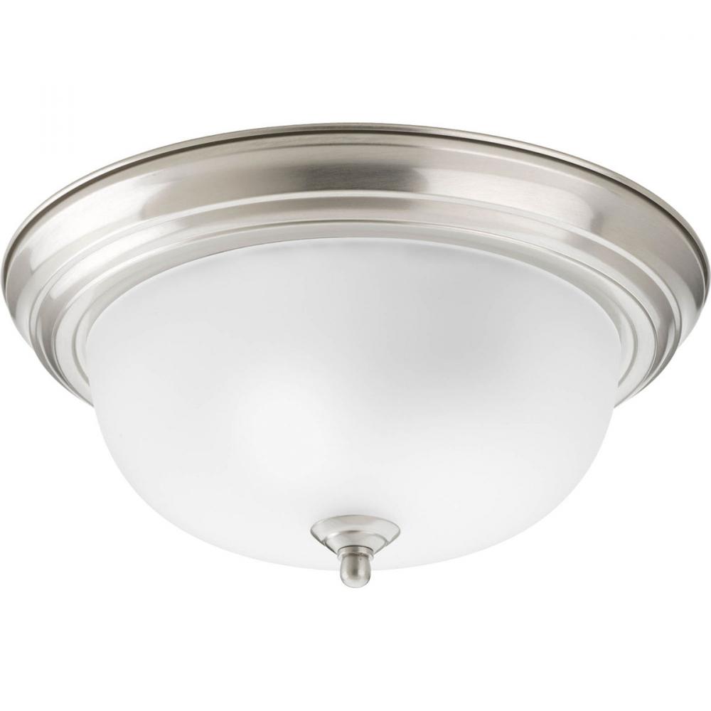 Two-Light Dome Glass 13-1/4" Close-to-Ceiling