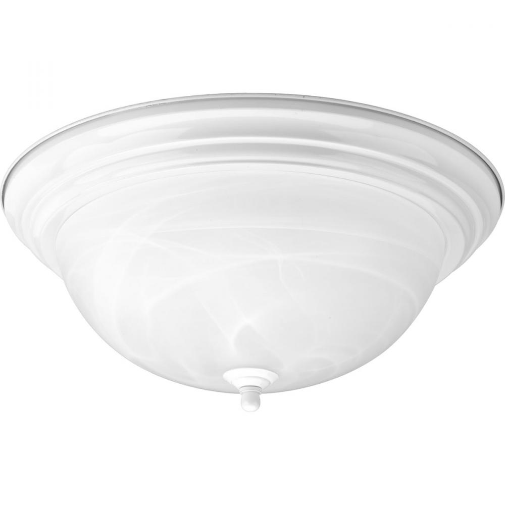 Three-Light Dome Glass 15-1/4" Close-to-Ceiling