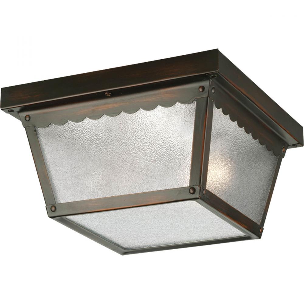 Two-Light 9-1/4" Flush Mount for Indoor/Outdoor use