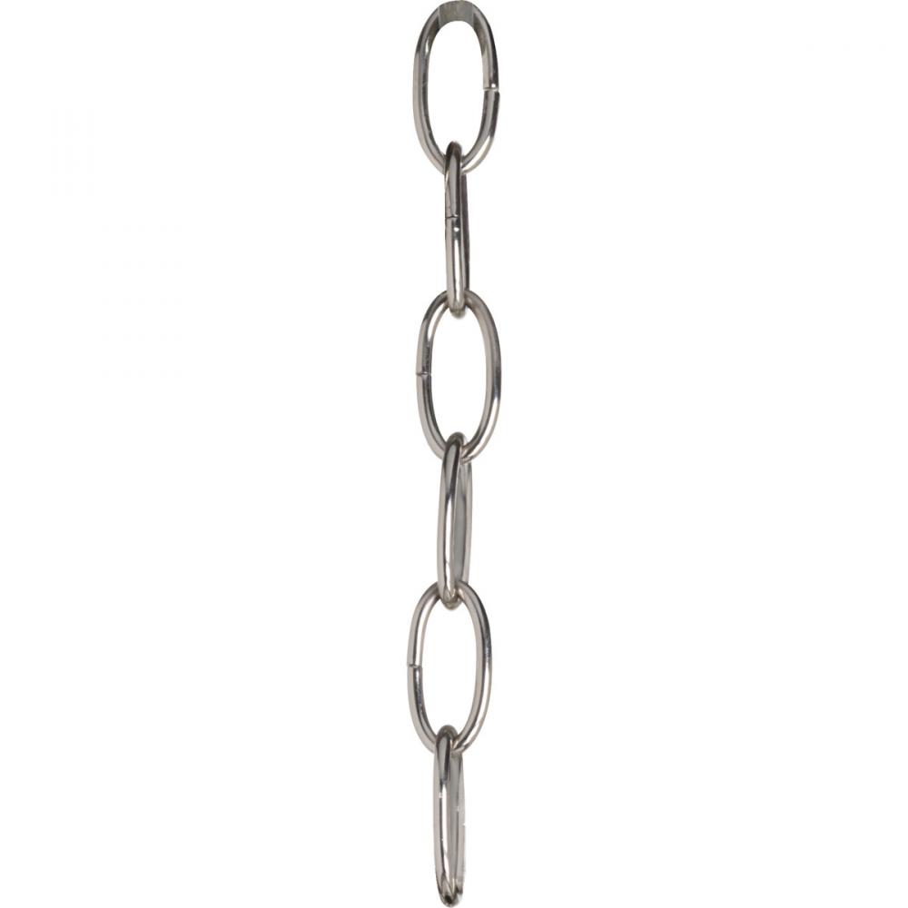 Accessory Chain - 10' of 6 Gauge Chain in Polished Nickel
