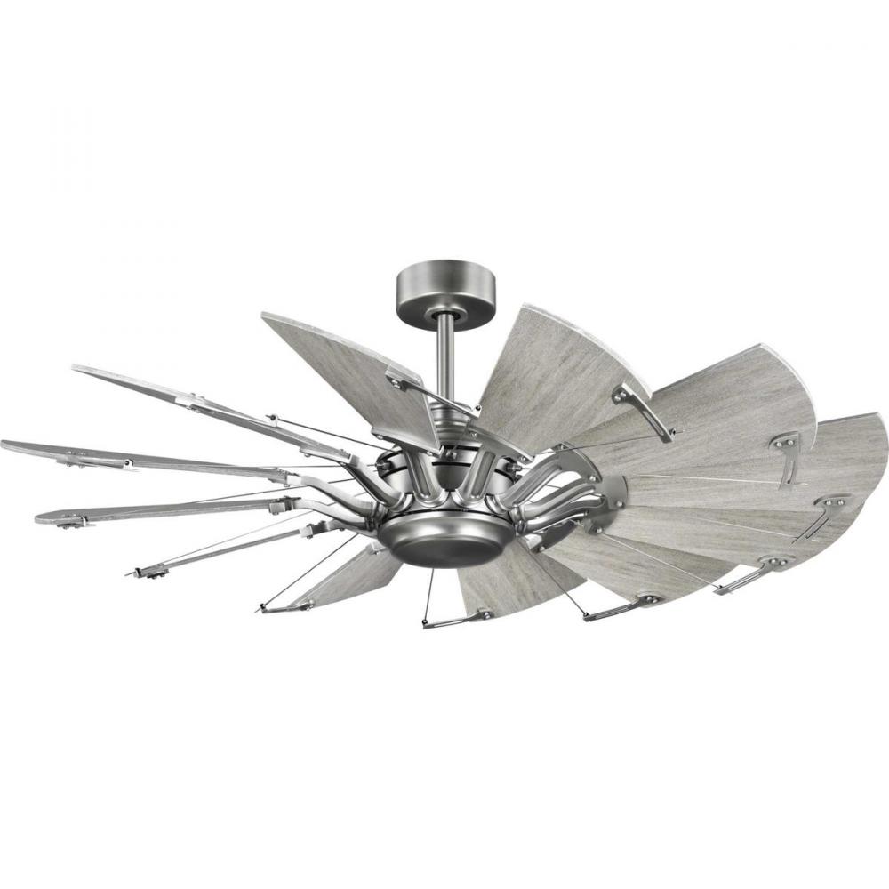Springer Collection 52-Inch Antique Nickel 12-Blade DC Motor Windmill Ceiling Fan