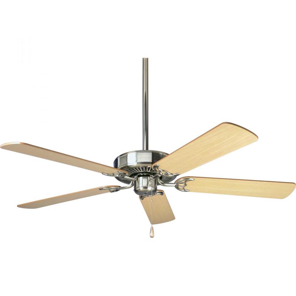 AirPro 52-Inch Brushed Nickel 5-Blade AC Motor Traditional Ceiling Fan