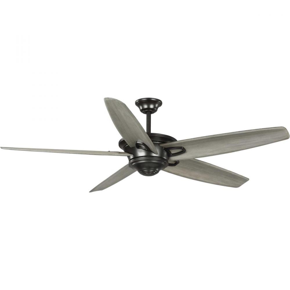 Caleb Collection 68-Inch 5-Blade Antique Bronze AC Motor Transitional Ceiling Fan