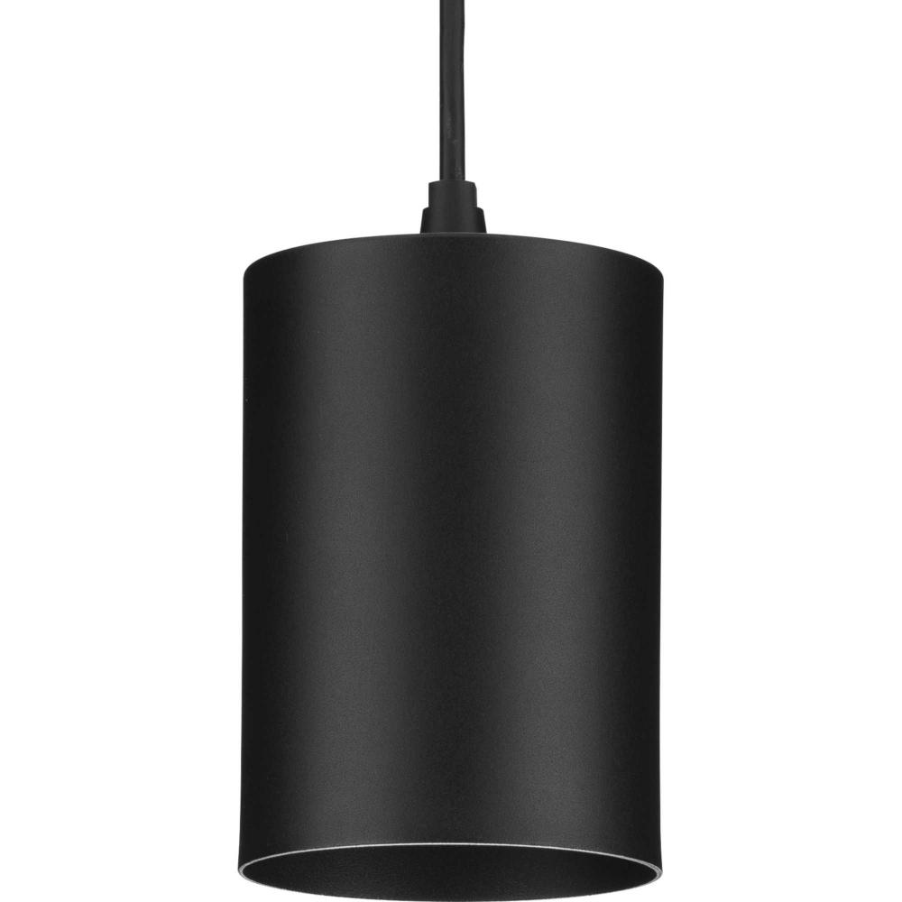 5"  Black Outdoor LED Aluminum Cylinder Cord-Mount Hanging Light