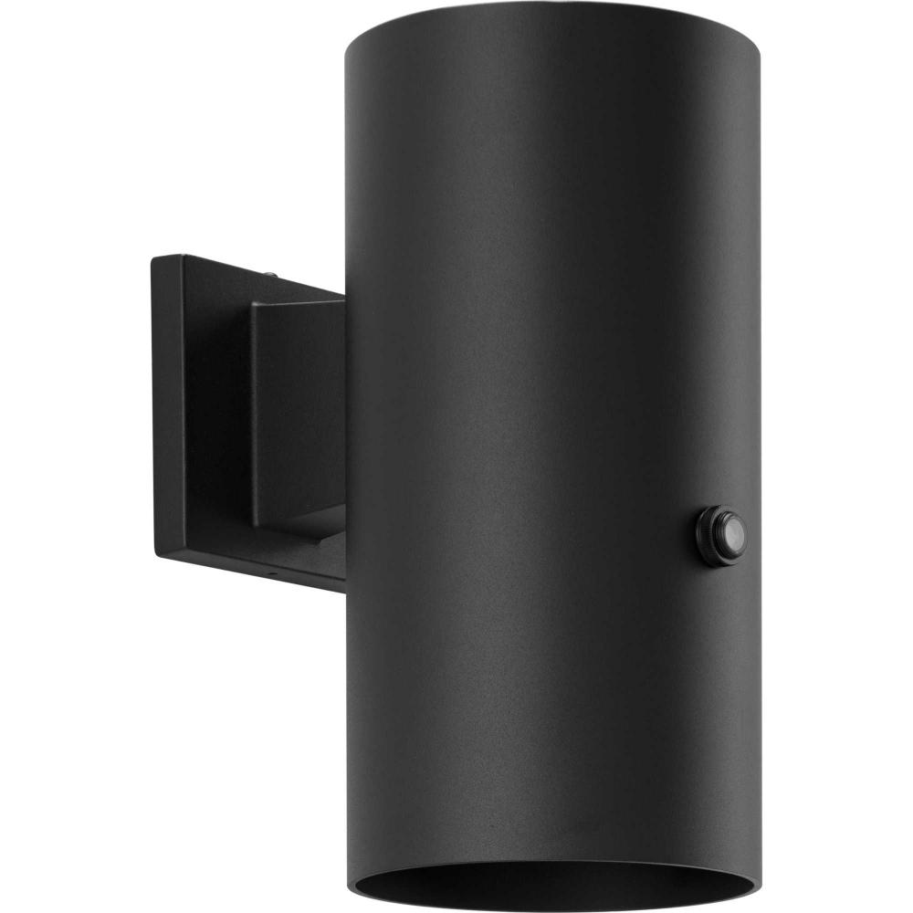 6"  Black LED Outdoor Aluminum Wall Mount Cylinder with Photocell