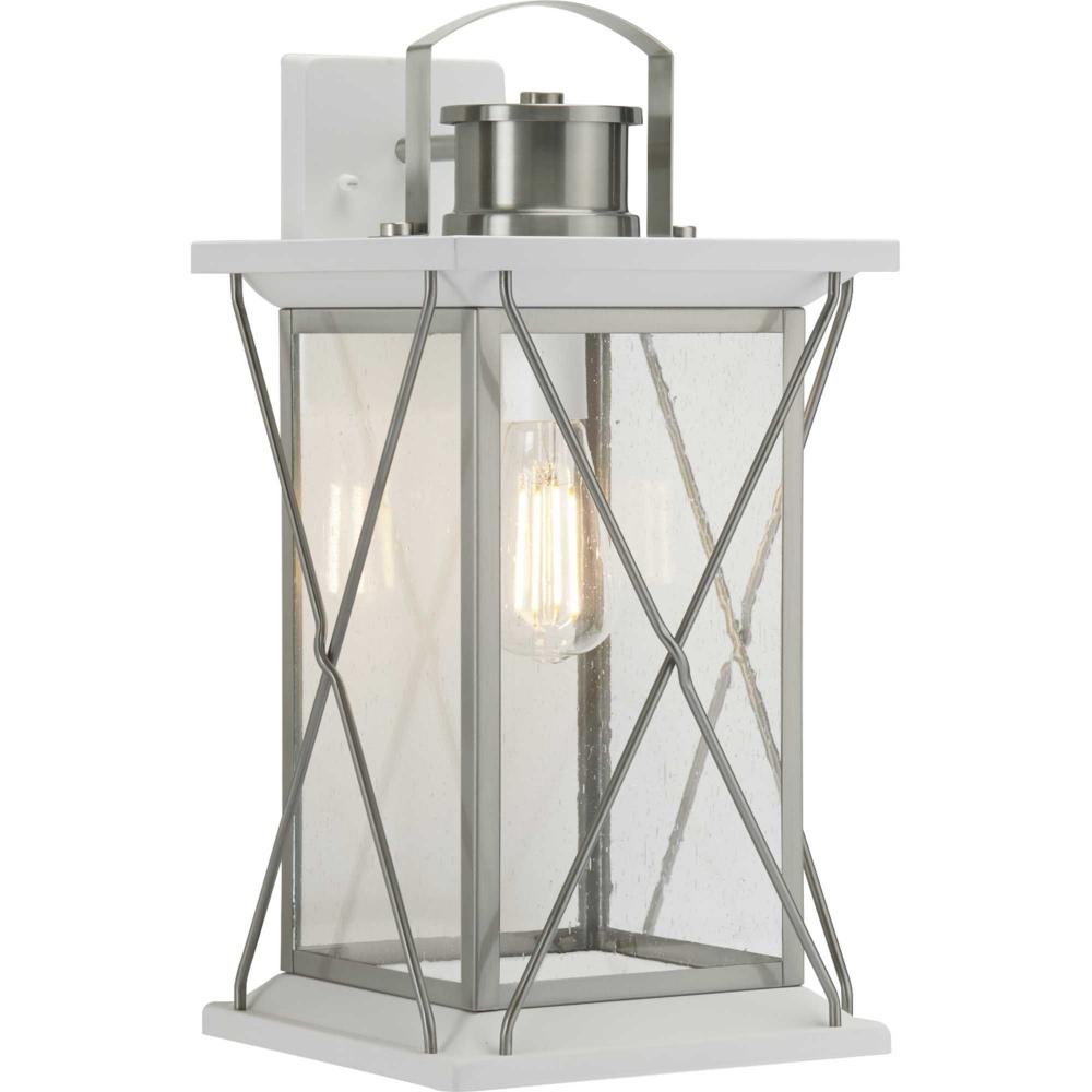 Barlowe Collection Stainless Steel One-Light Large Wall Lantern