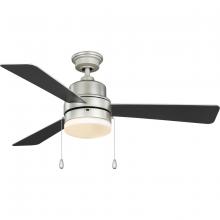 Progress P250076-152-WB - Trevina V 52" 3-Blade Indoor Painted Nickel ENERGY STAR Modern Ceiling Fan with Light Kit and Wh